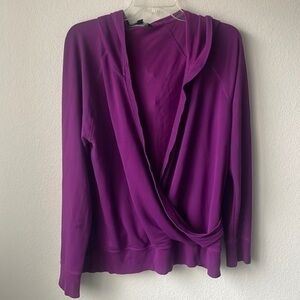 Lauren top sweatshirt hooded purple size large